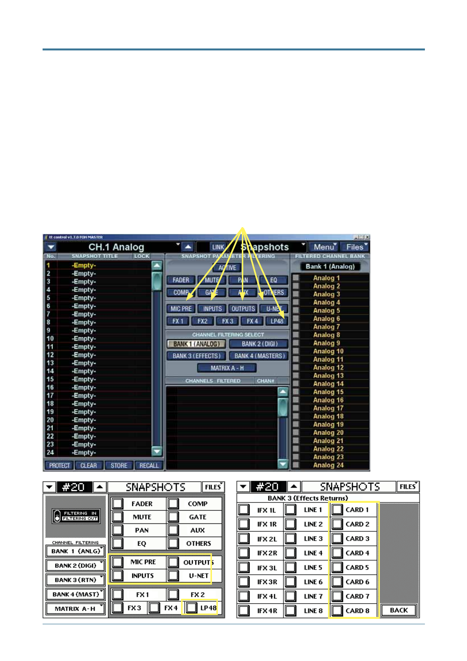 5 snapshot filtering | MACKIE TT24 User Manual | Page 40 / 54