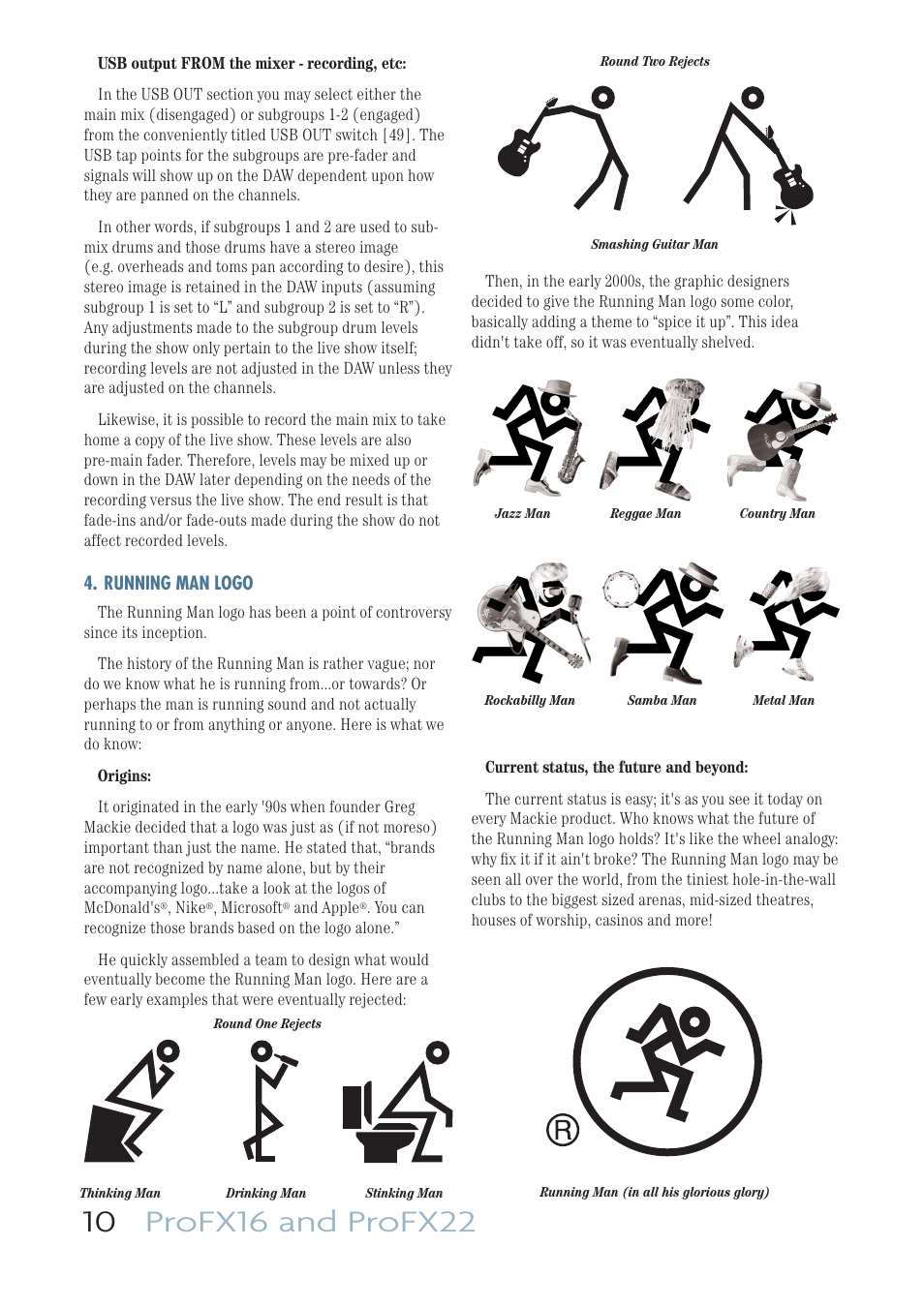 MACKIE PROFESSIONAL MIC/LINE MIXERS WITH FX AND USB I/O PROFX16 User Manual | Page 10 / 36