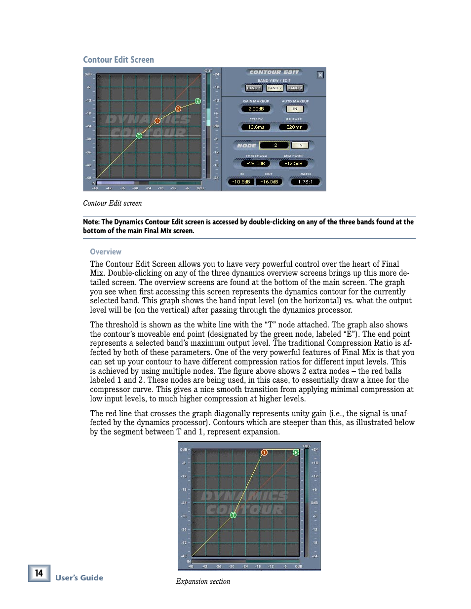 Contour edit screen | MACKIE FinalMix VST User Manual | Page 14 / 26