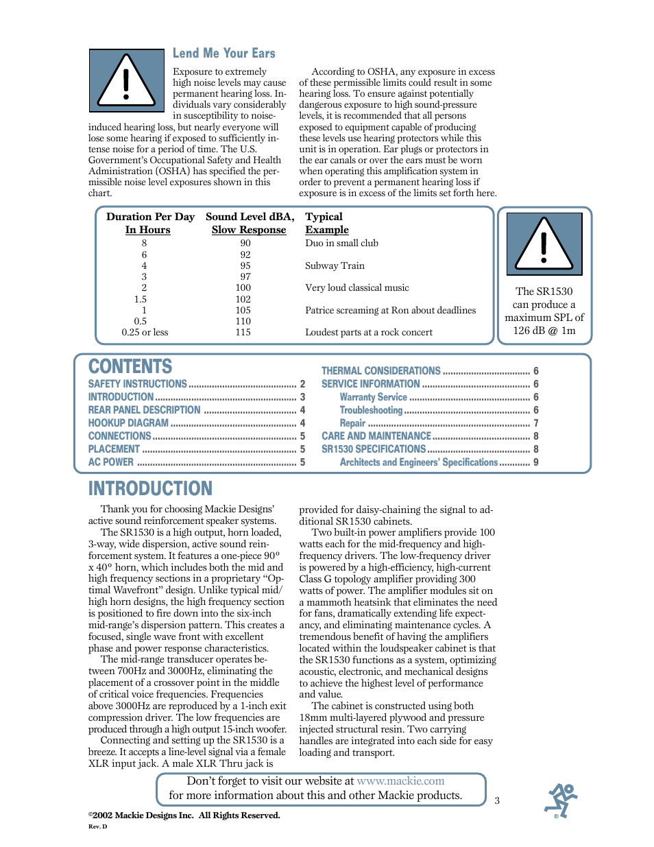 MACKIE SR1530 User Manual | Page 3 / 12