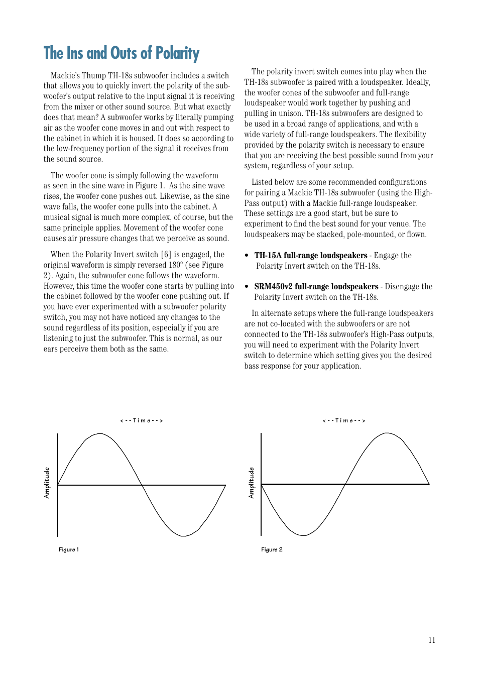 The ins and outs of polarity | MACKIE TH-18S User Manual | Page 11 / 18