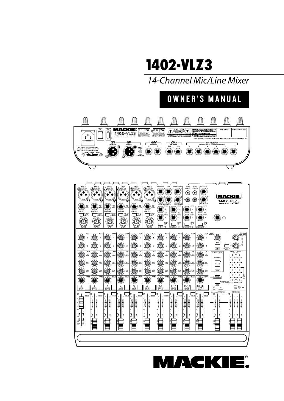 MACKIE 1402-VLZ3 User Manual | 28 pages