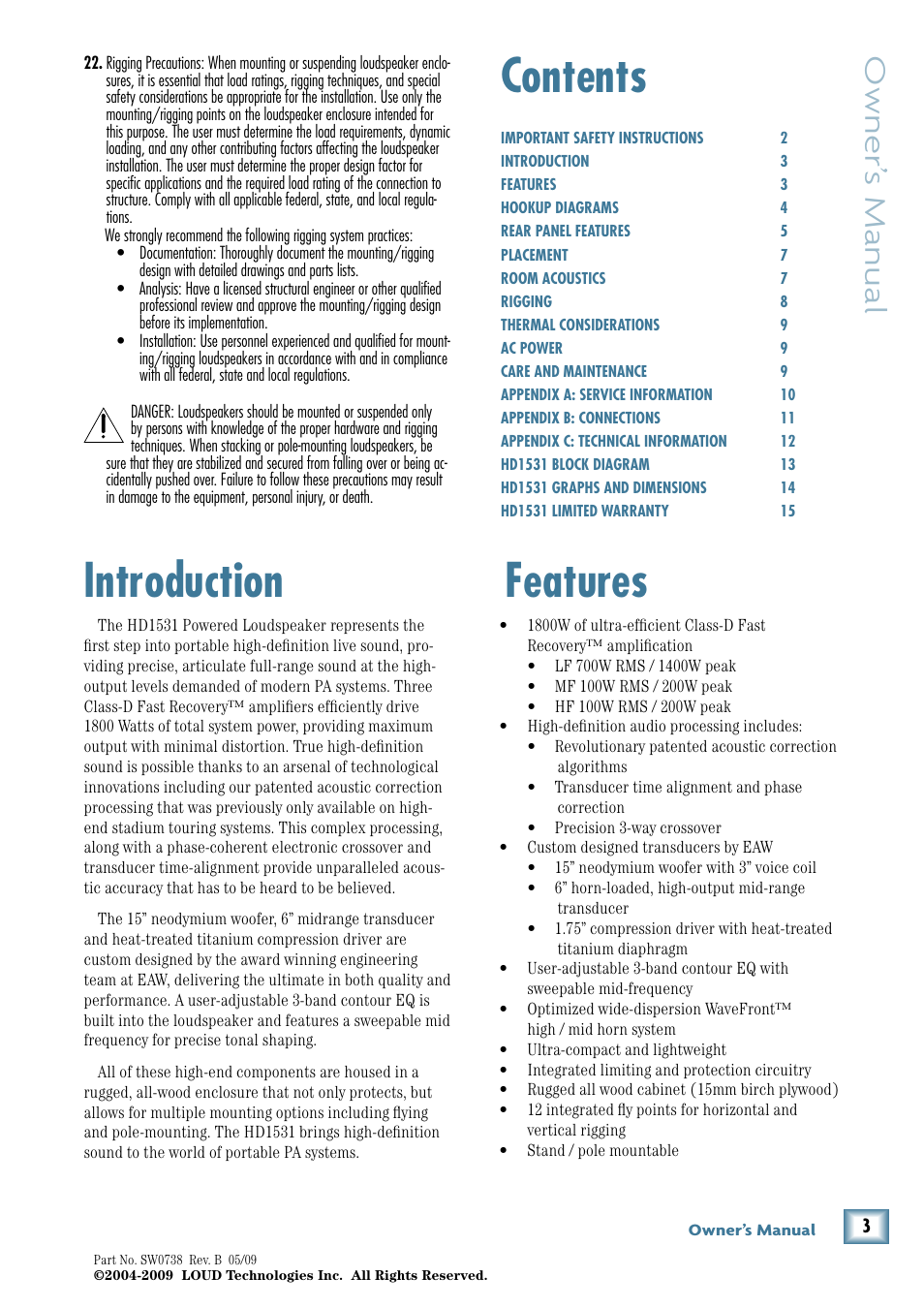 MACKIE HD1531 User Manual | Page 3 / 16