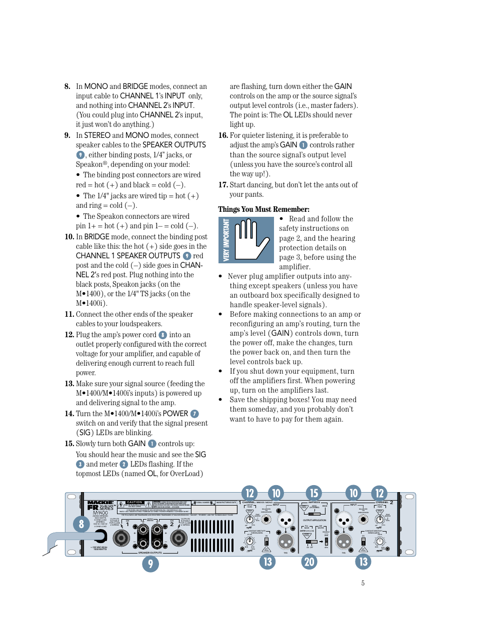 MACKIE M1400/M1400i User Manual | Page 5 / 32