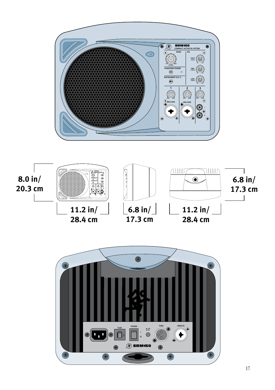 High mid low level | MACKIE Srm150 User Manual | Page 17 / 20