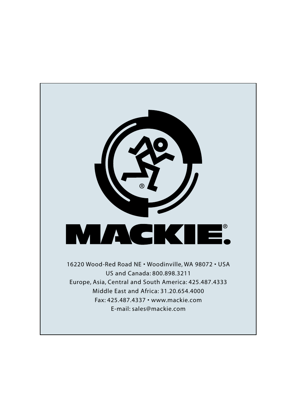 MACKIE C300z User Manual | Page 12 / 12