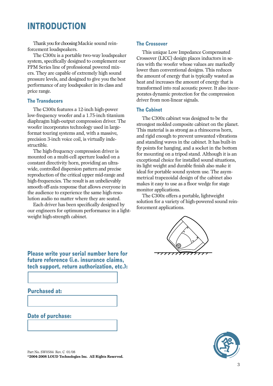 Introduction | MACKIE C300z User Manual | Page 3 / 12