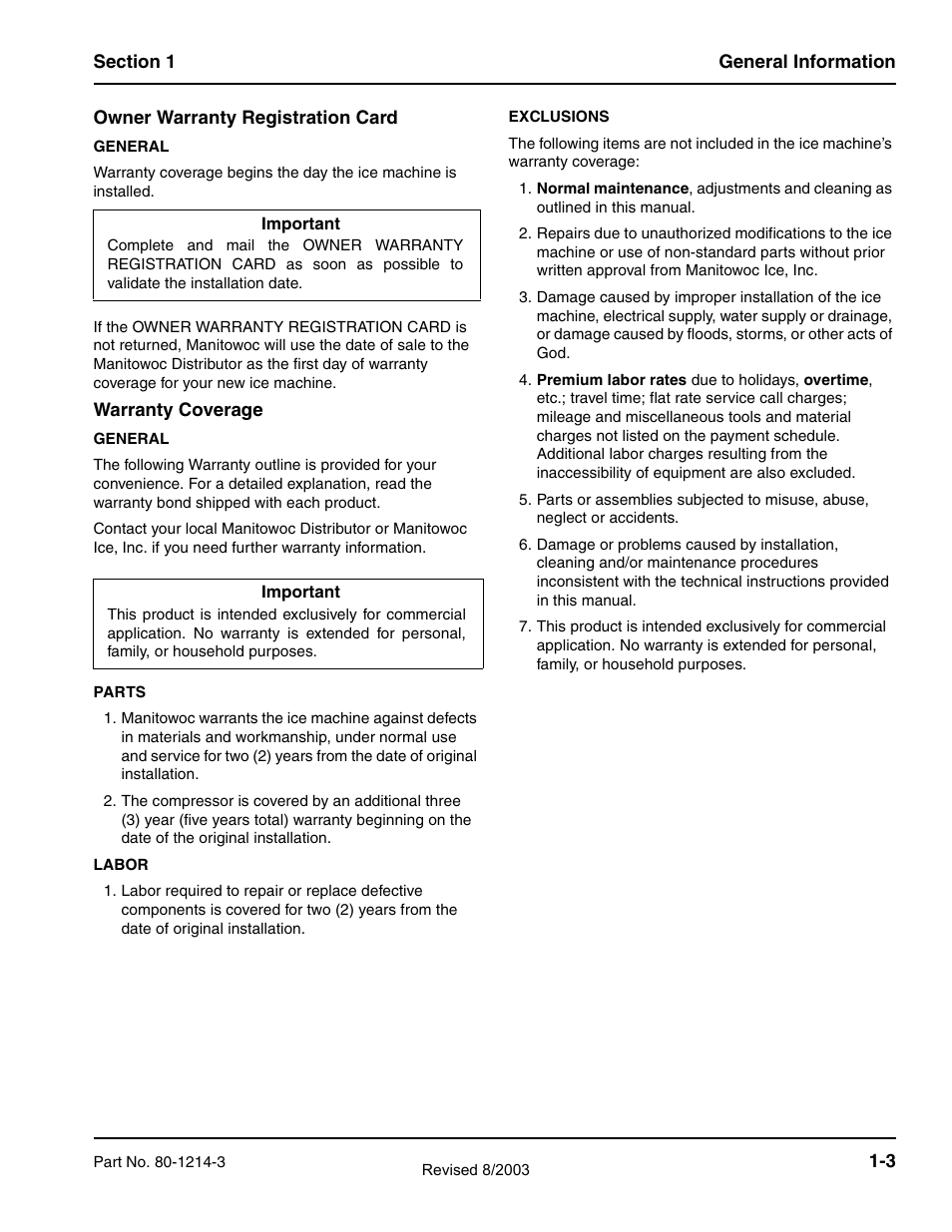 Manitowoc Ice FLAKE/CHIPLET QF0400 User Manual | Page 11 / 150