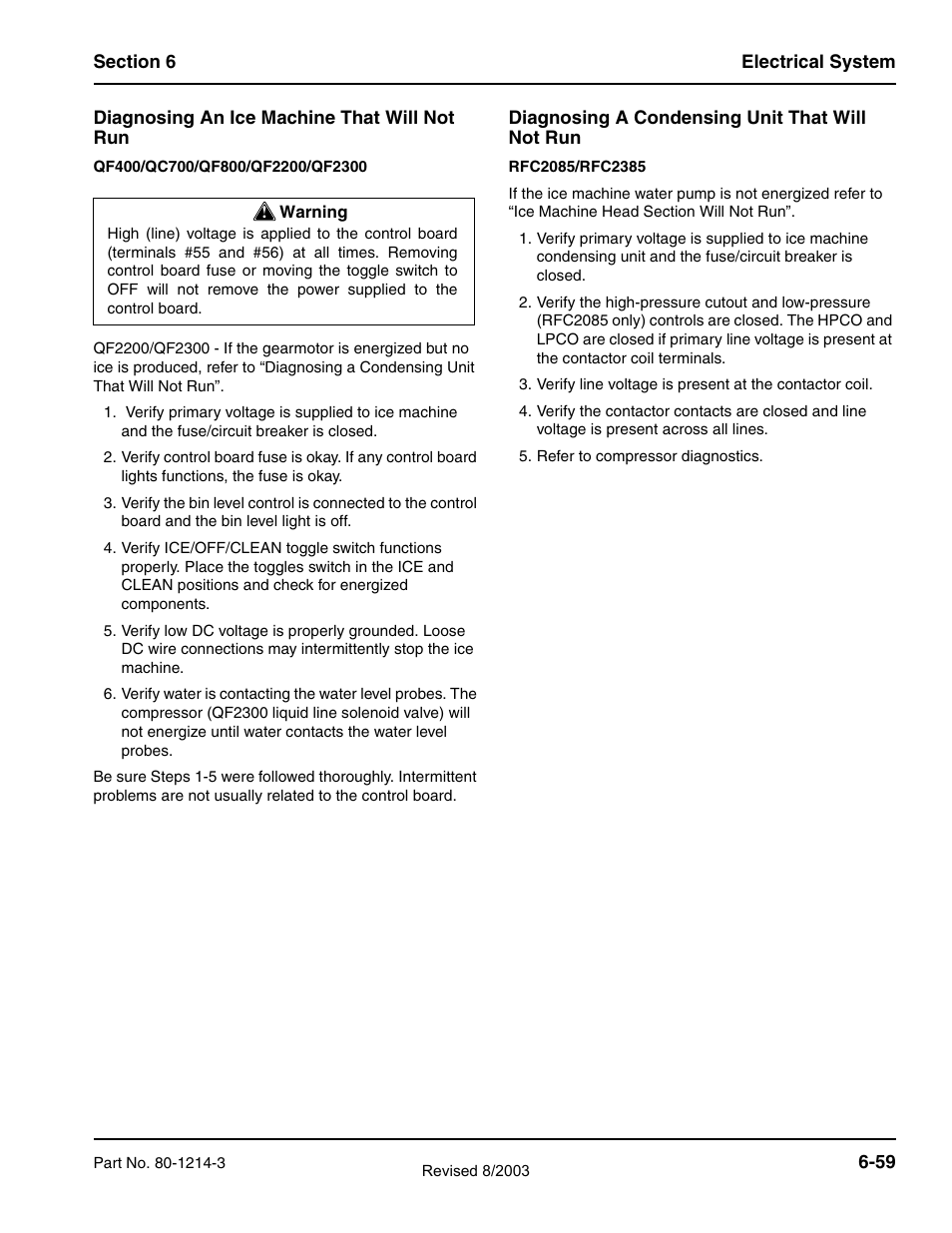 Manitowoc Ice FLAKE/CHIPLET QF0400 User Manual | Page 121 / 150