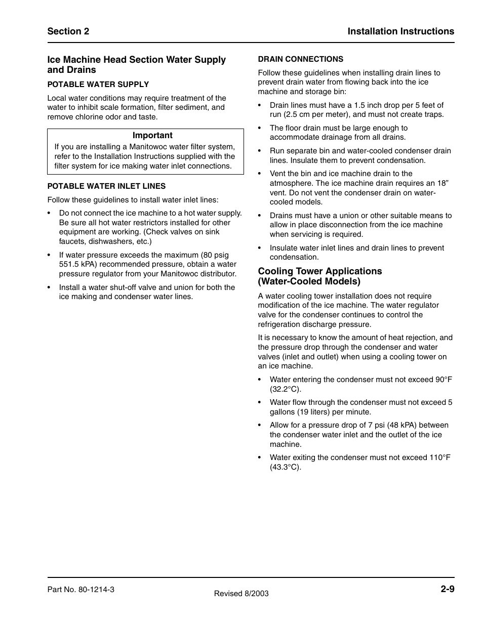 Manitowoc Ice FLAKE/CHIPLET QF0400 User Manual | Page 21 / 150