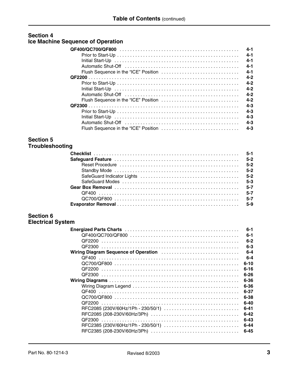 Manitowoc Ice FLAKE/CHIPLET QF0400 User Manual | Page 5 / 150