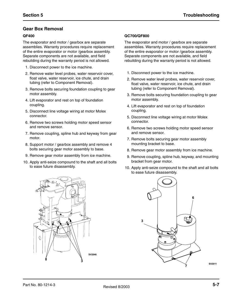 Manitowoc Ice FLAKE/CHIPLET QF0400 User Manual | Page 59 / 150