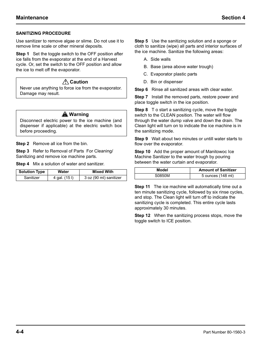 Manitowoc Ice S0850M User Manual | Page 26 / 38