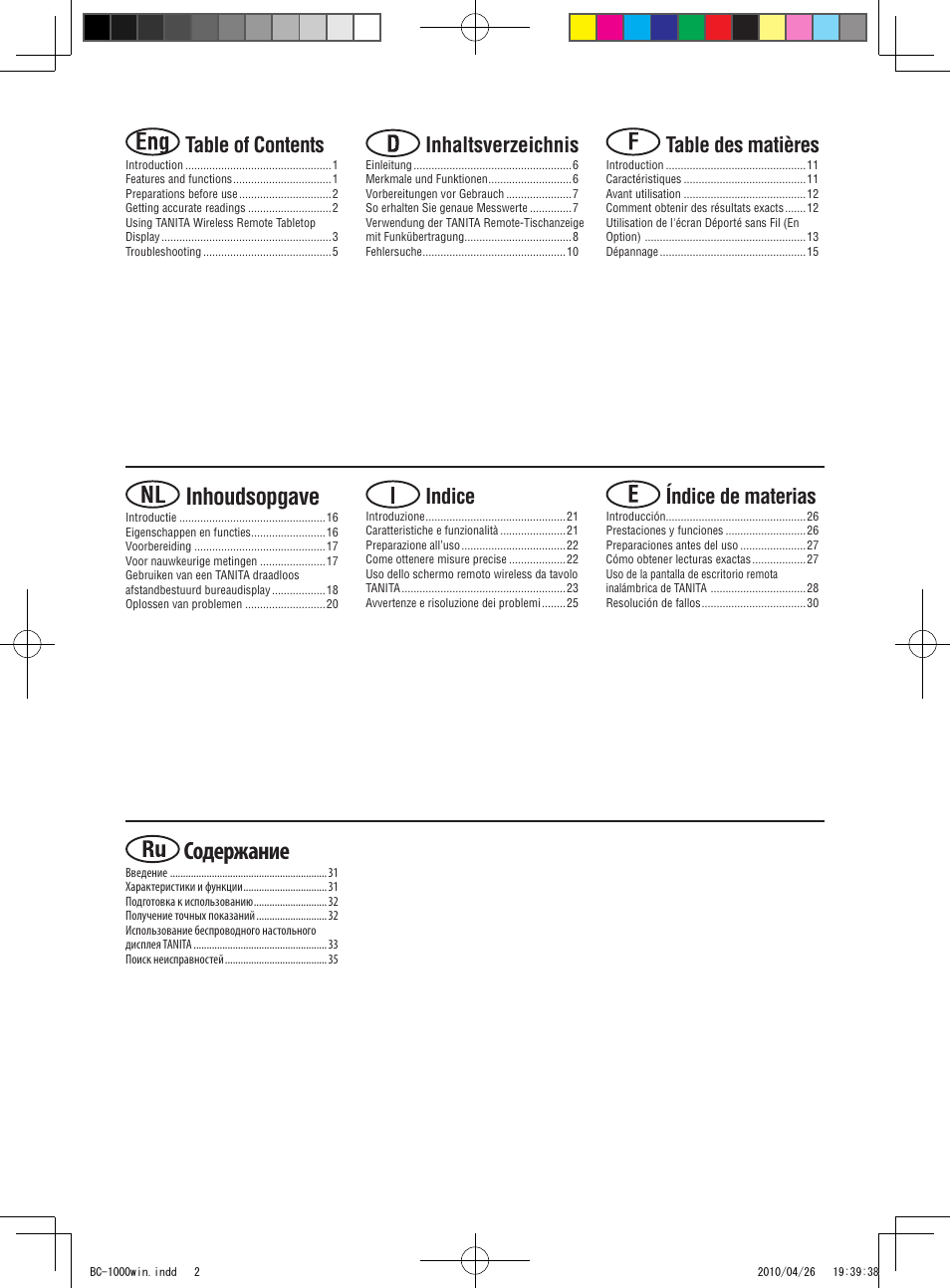 Garmin Tanita User Manual | Page 2 / 37