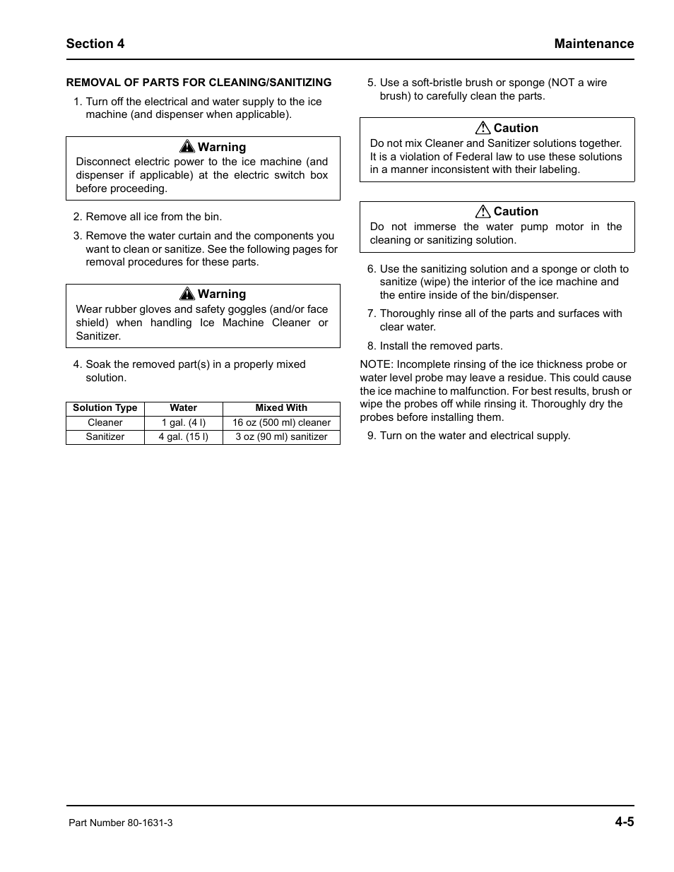 Manitowoc Ice S1400M User Manual | Page 27 / 38