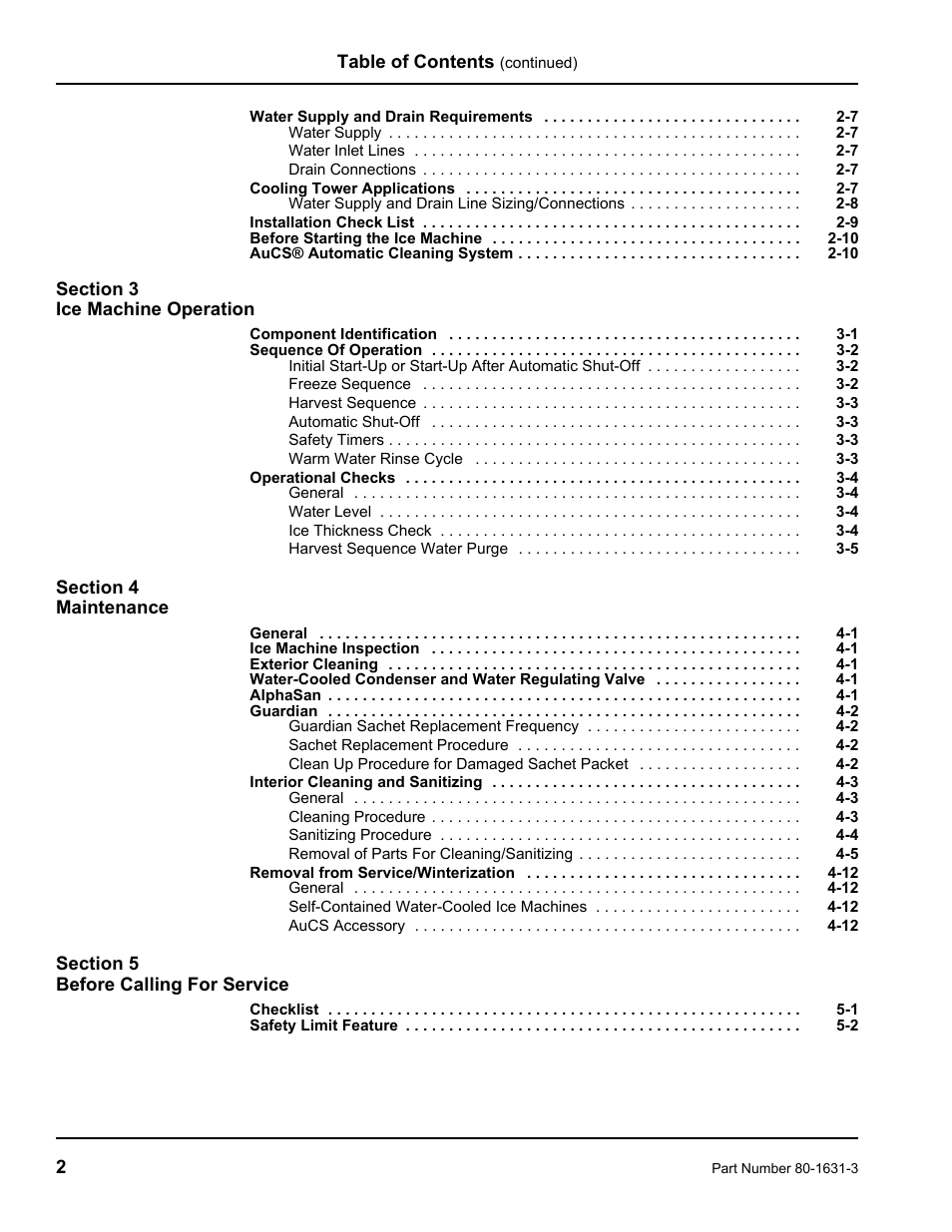 Manitowoc Ice S1400M User Manual | Page 4 / 38