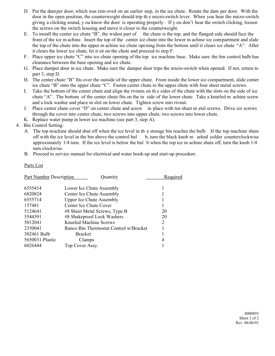 Manitowoc Ice E-0600 User Manual | Page 2 / 2