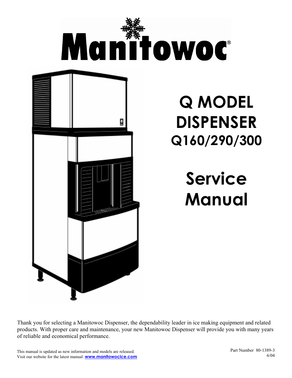 Manitowoc Ice Q300 User Manual | 45 pages