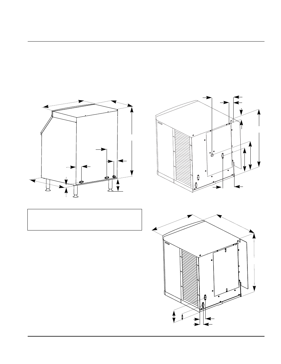 Ice machine dimensions, Important | Manitowoc Ice Chiplet QC0700 User Manual | Page 11 / 60