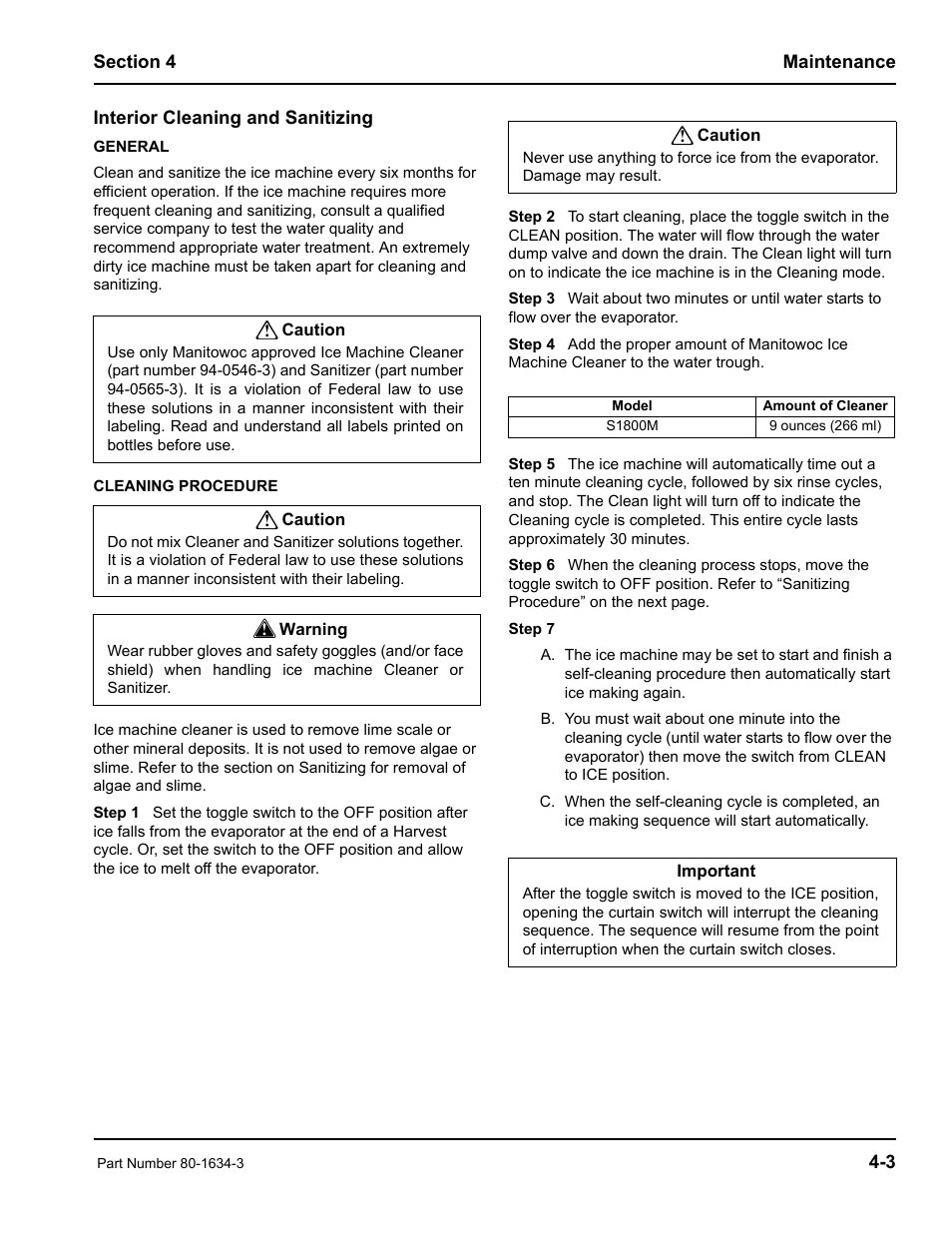 Manitowoc Ice MARINE MODEL S1800 User Manual | Page 27 / 100