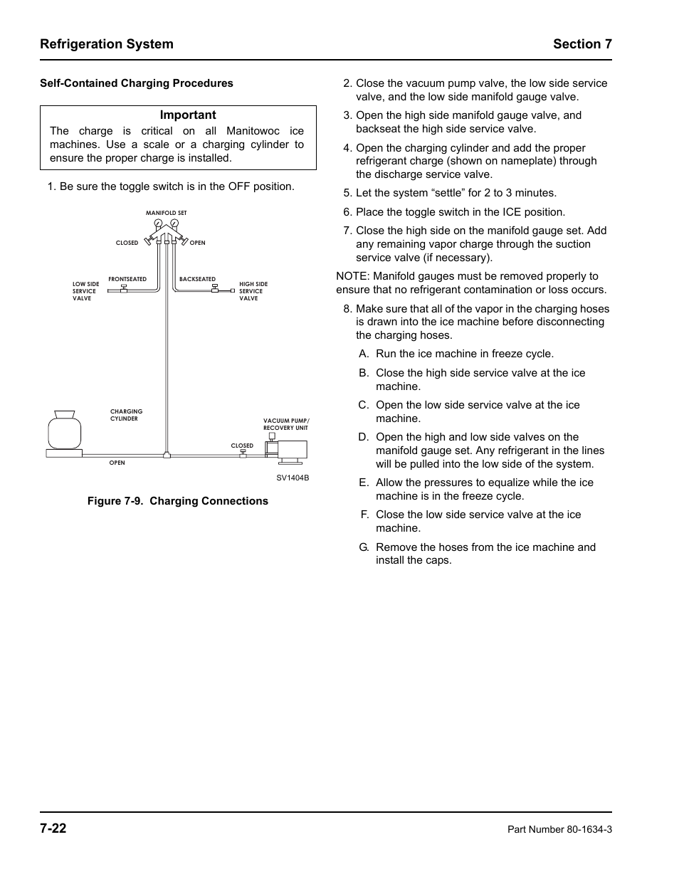 Important | Manitowoc Ice MARINE MODEL S1800 User Manual | Page 88 / 100