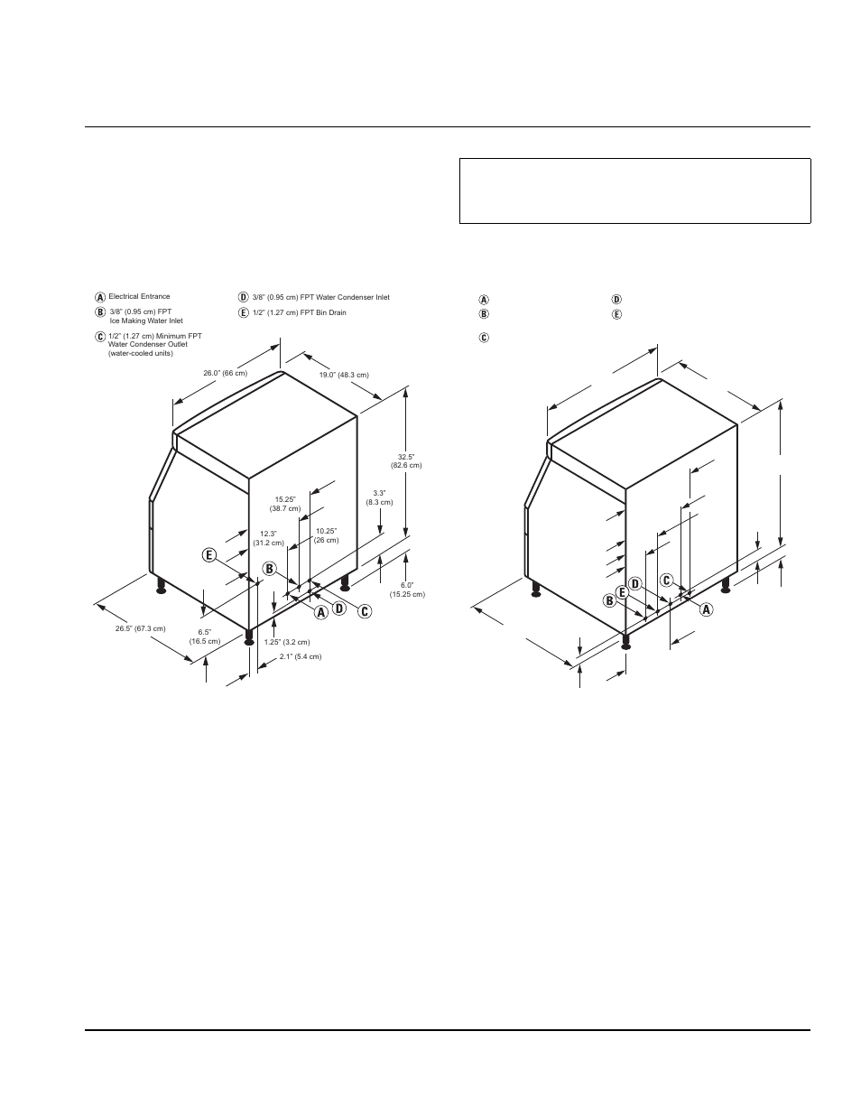 General, Ice machine dimensions, Important | Manitowoc Ice Q130 User Manual | Page 9 / 40