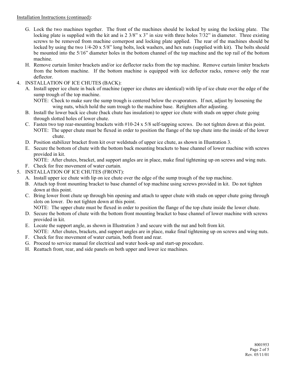 Manitowoc Ice E-1100 User Manual | Page 2 / 2