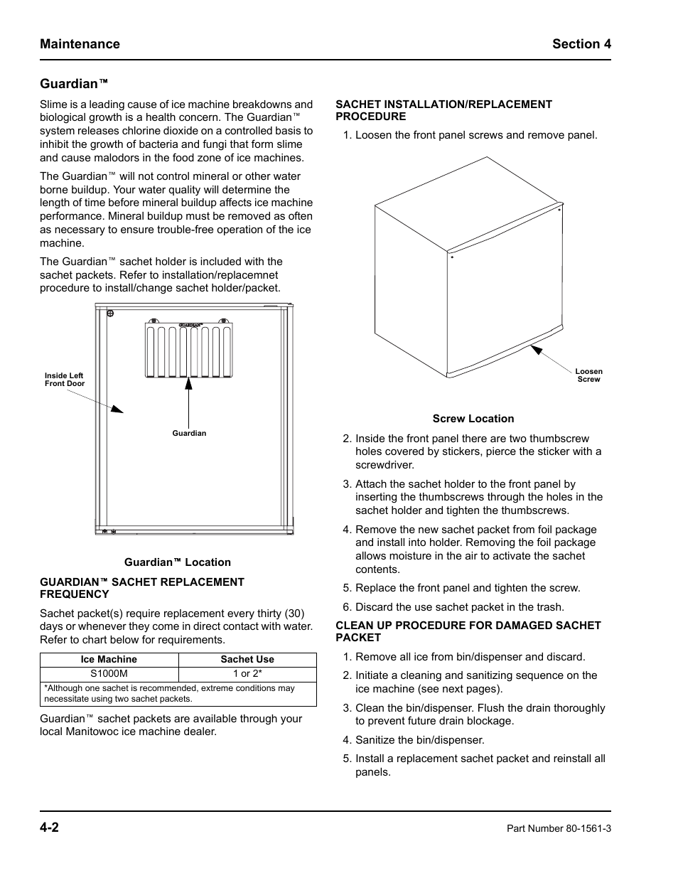 Guardian | Manitowoc Ice S1000M User Manual | Page 24 / 38