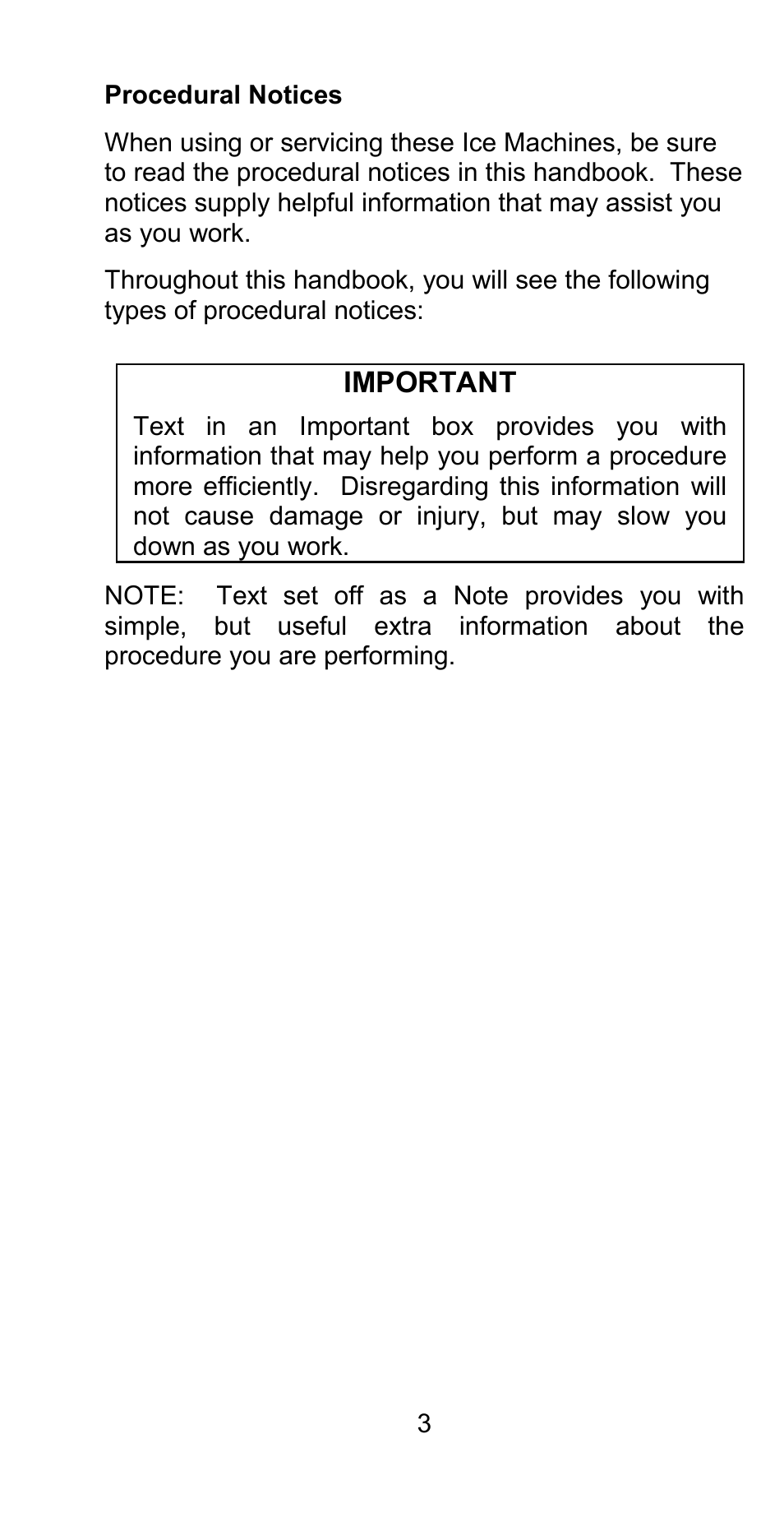 Important | Manitowoc Ice CM MODEL STH003 User Manual | Page 3 / 88