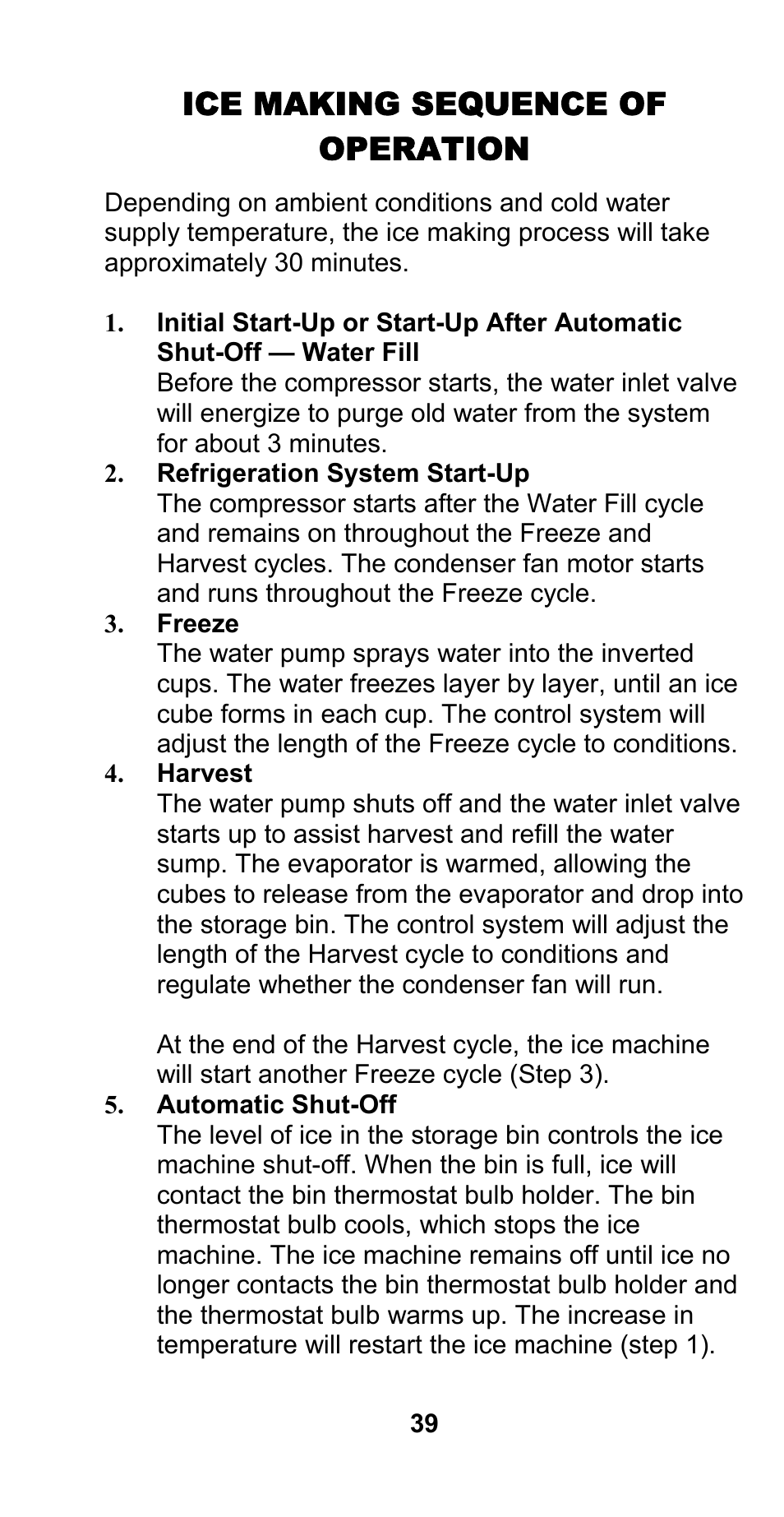 Manitowoc Ice CM MODEL STH003 User Manual | Page 39 / 88