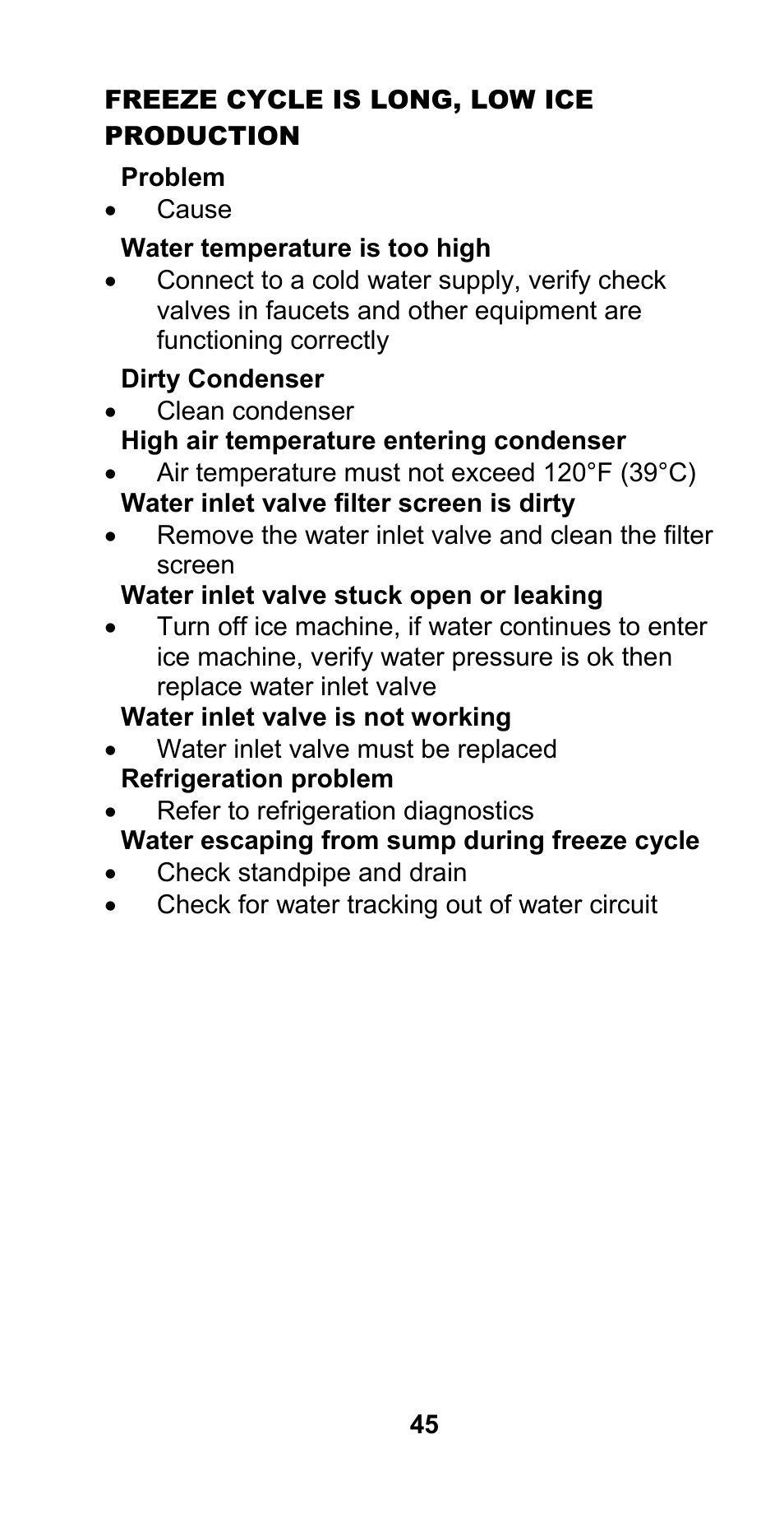 Manitowoc Ice CM MODEL STH003 User Manual | Page 45 / 88