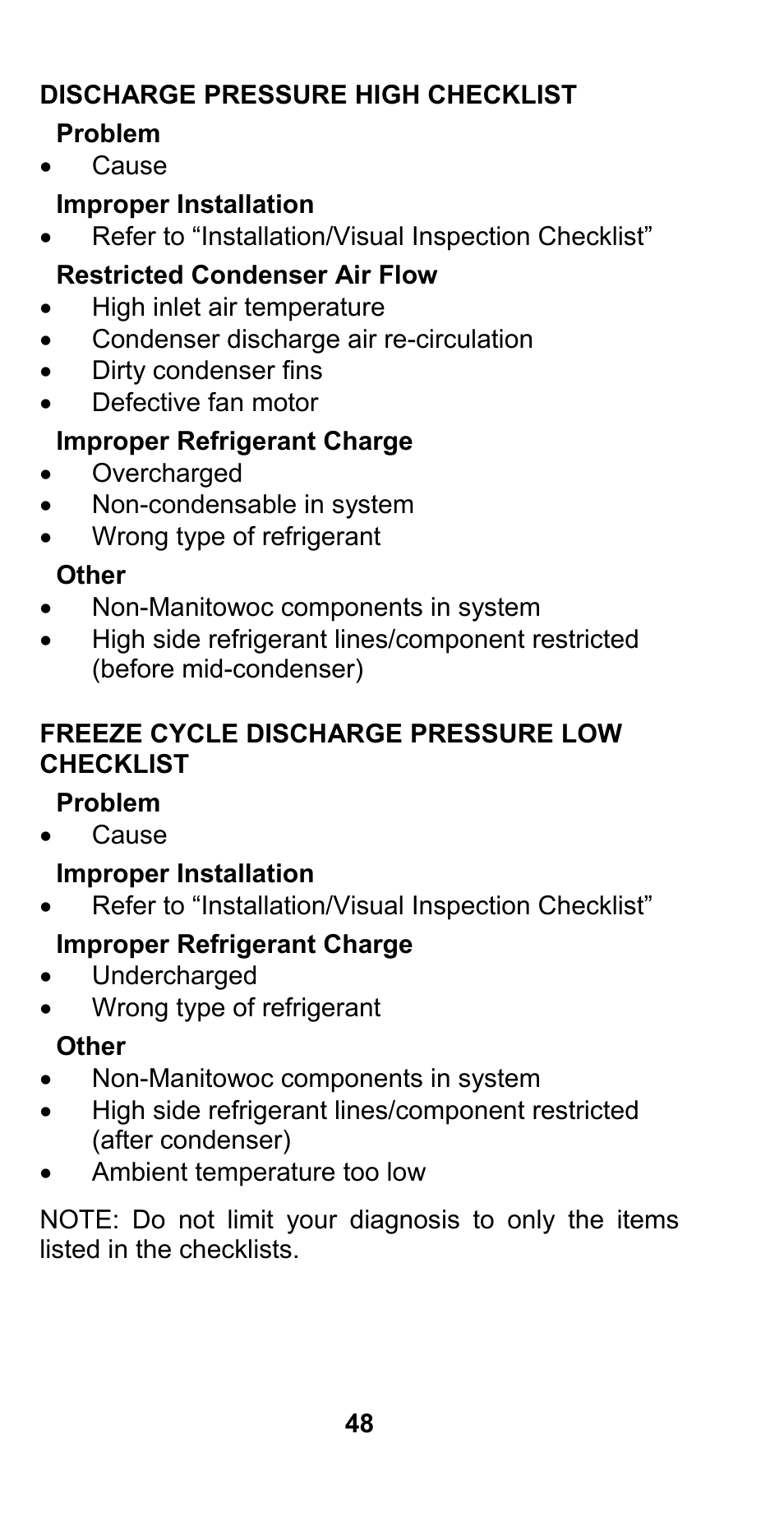 Manitowoc Ice CM MODEL STH003 User Manual | Page 48 / 88