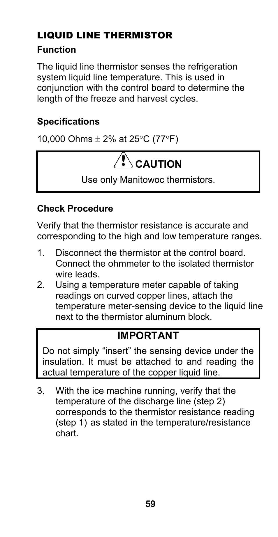 Manitowoc Ice CM MODEL STH003 User Manual | Page 59 / 88