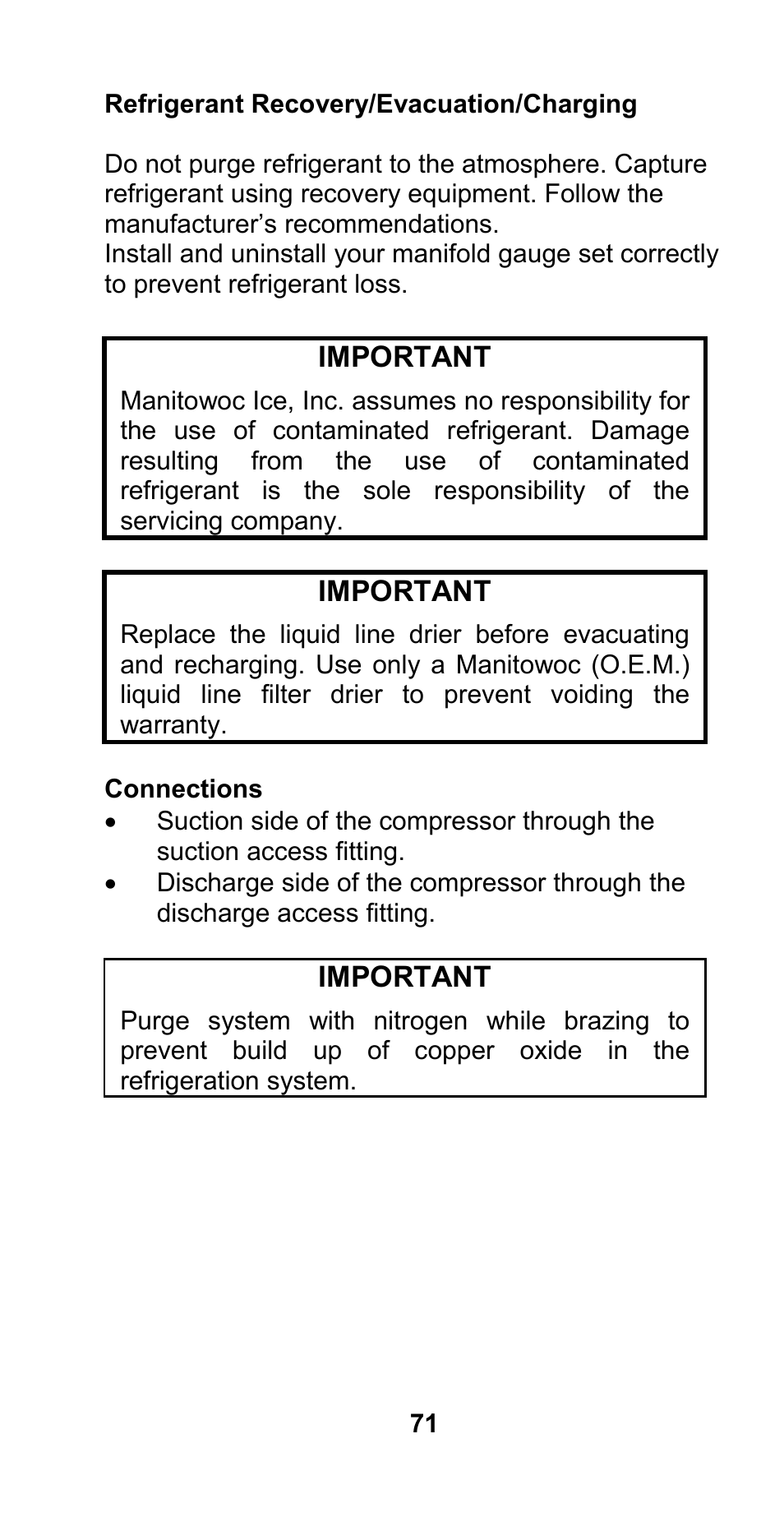 Manitowoc Ice CM MODEL STH003 User Manual | Page 71 / 88