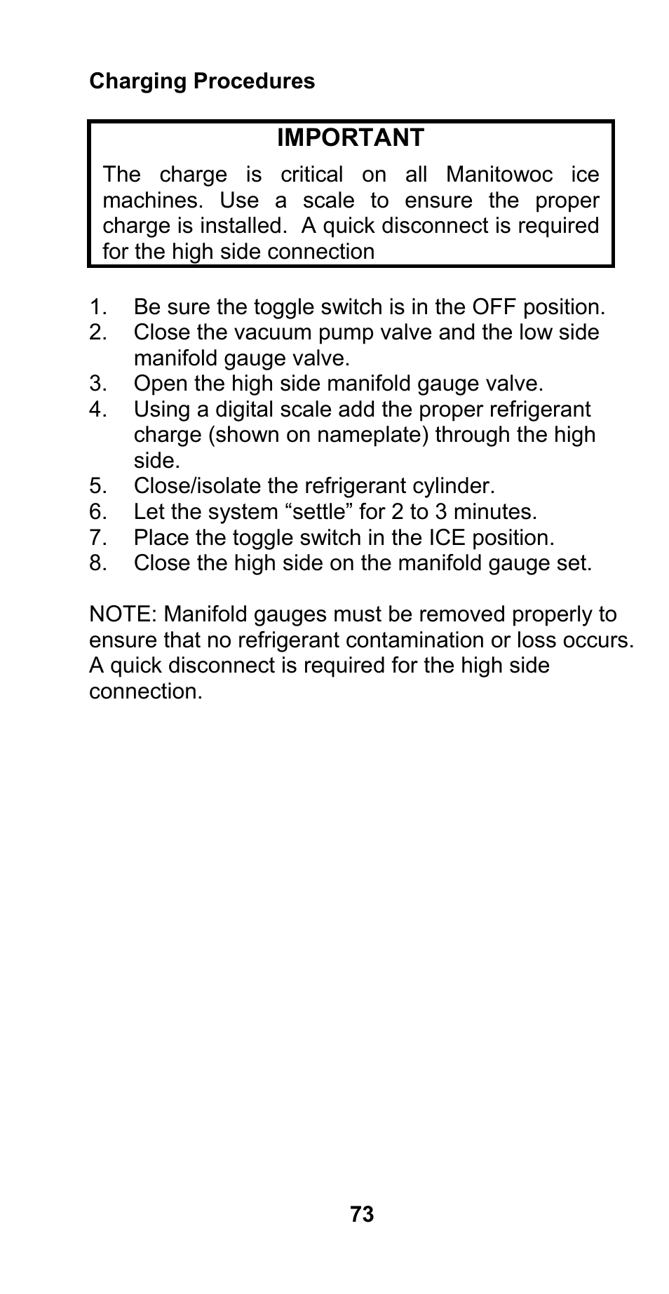 Manitowoc Ice CM MODEL STH003 User Manual | Page 73 / 88