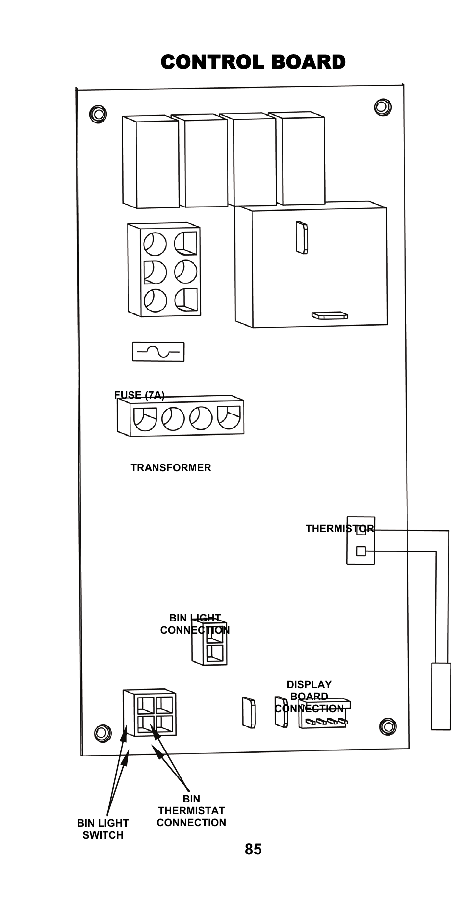 Control board | Manitowoc Ice CM MODEL STH003 User Manual | Page 85 / 88