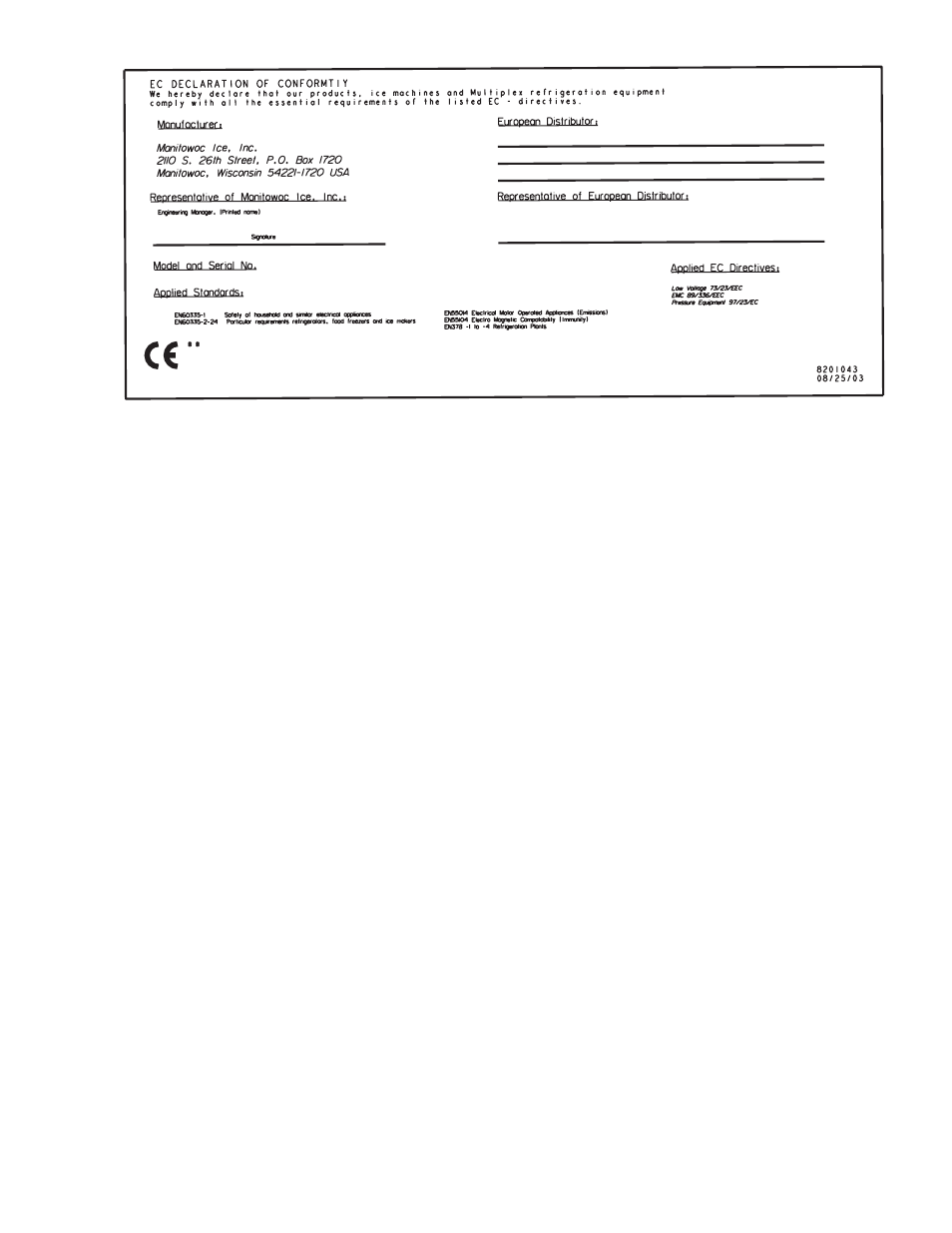 Manitowoc Ice MULTIPLEX 11M User Manual | Page 41 / 42