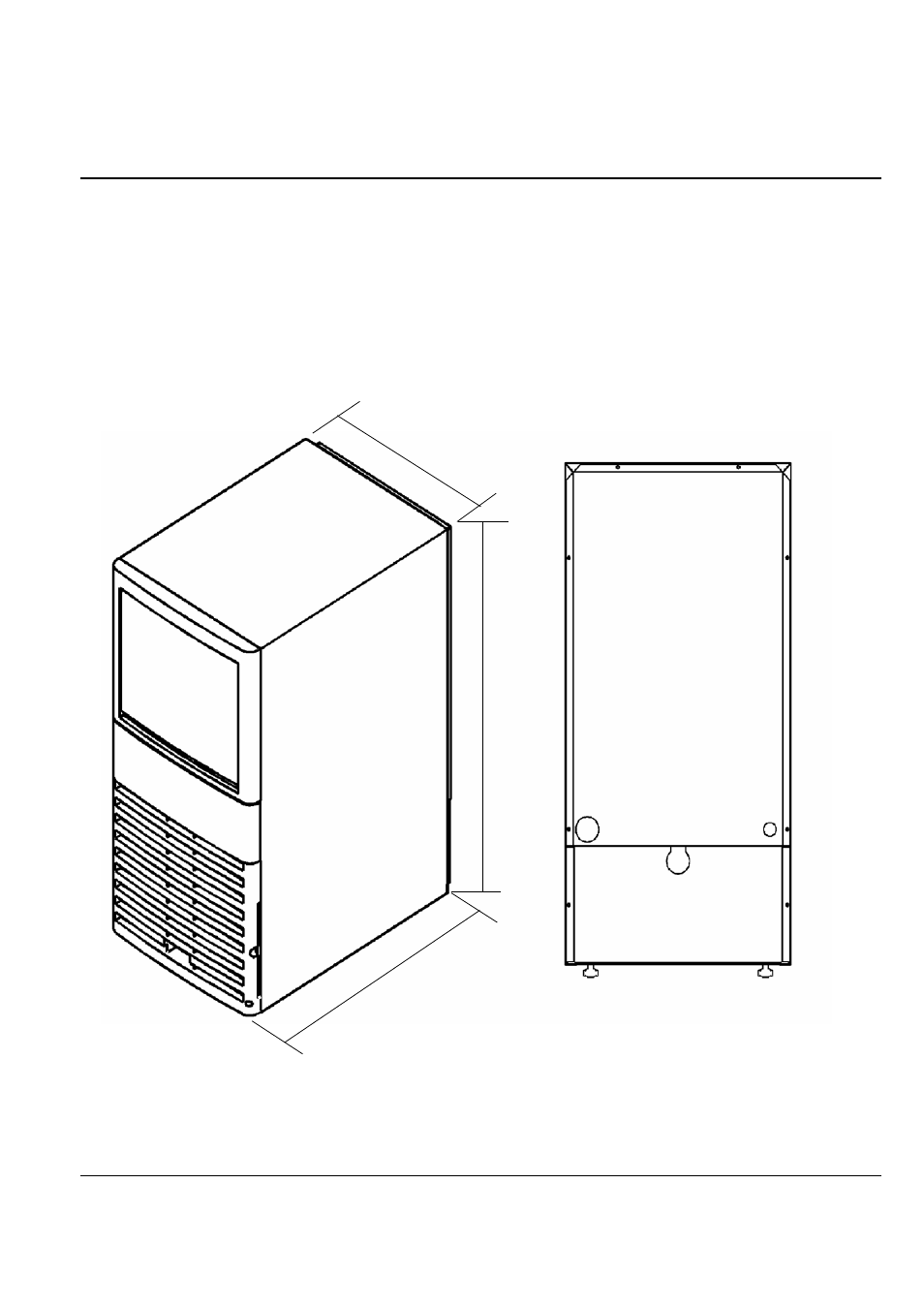 Section 2 installation instructions, General, Dimensions | Manitowoc Ice UNDERCOUNTER QM30 User Manual | Page 9 / 24