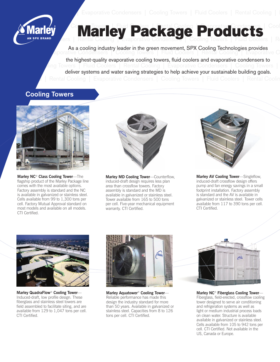 Marley Engineered Products Class Cooling Tower User Manual | 2 pages