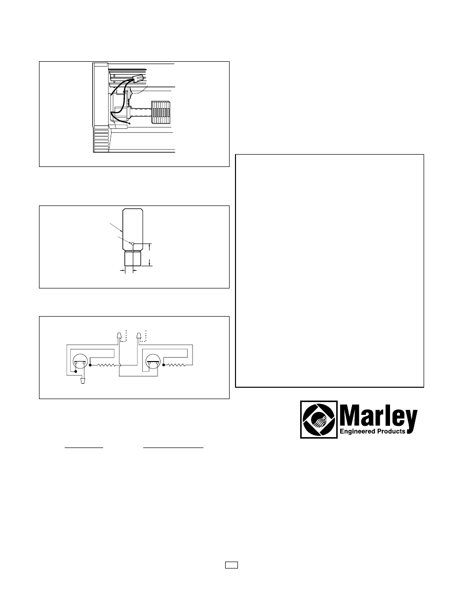 How to order repair parts, Figure 8. wiring through junction box opening, Figure 9. end cap drill pattern | Marley Engineered Products D User Manual | Page 4 / 4