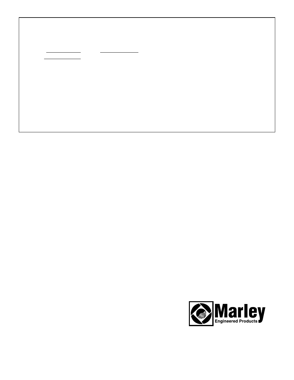 How to order repair parts, Limited warranty | Marley Engineered Products 3638R User Manual | Page 16 / 16