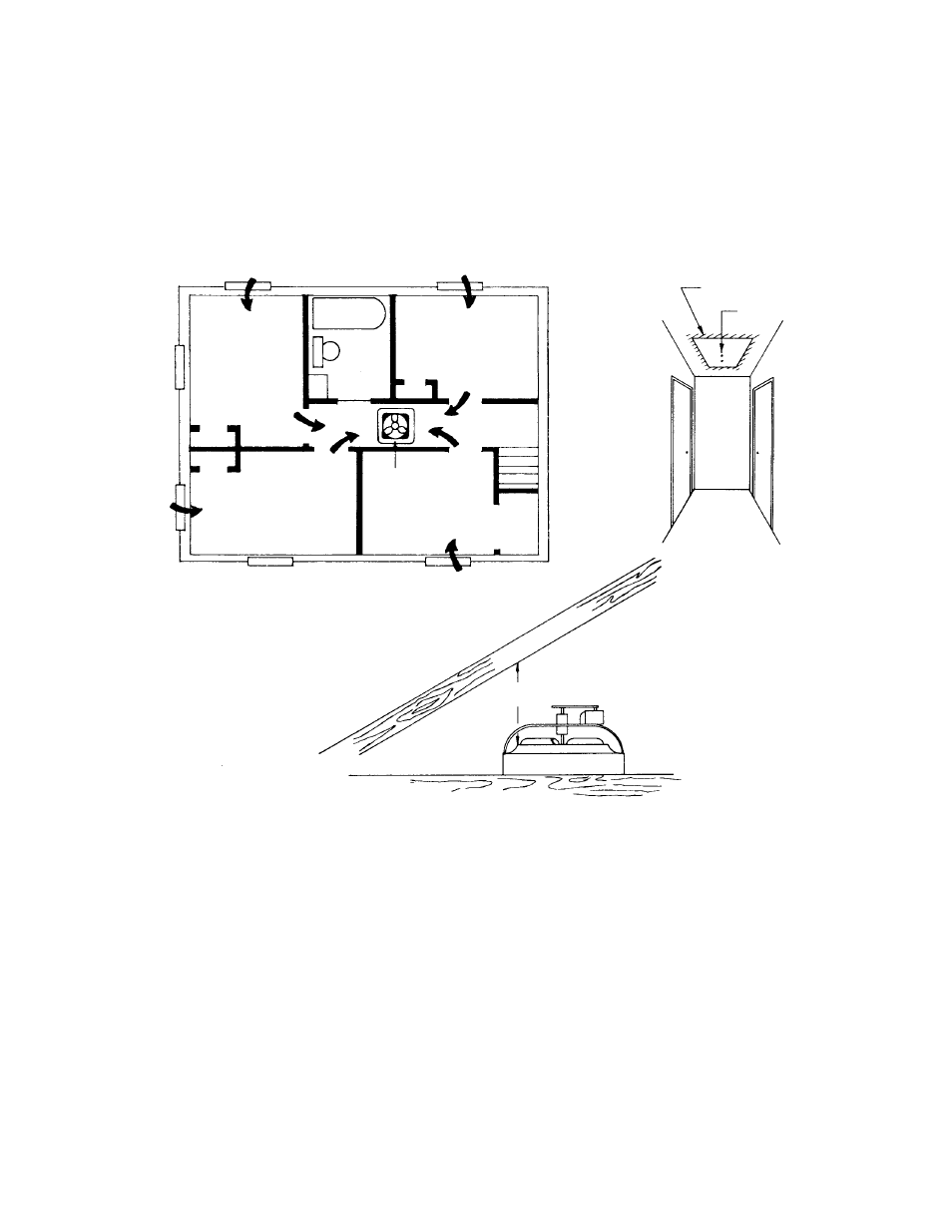 Ceiling installation, Model 3038, Fig. 1 fig. 2 fig. 3 | Marley Engineered Products 3638R User Manual | Page 4 / 16