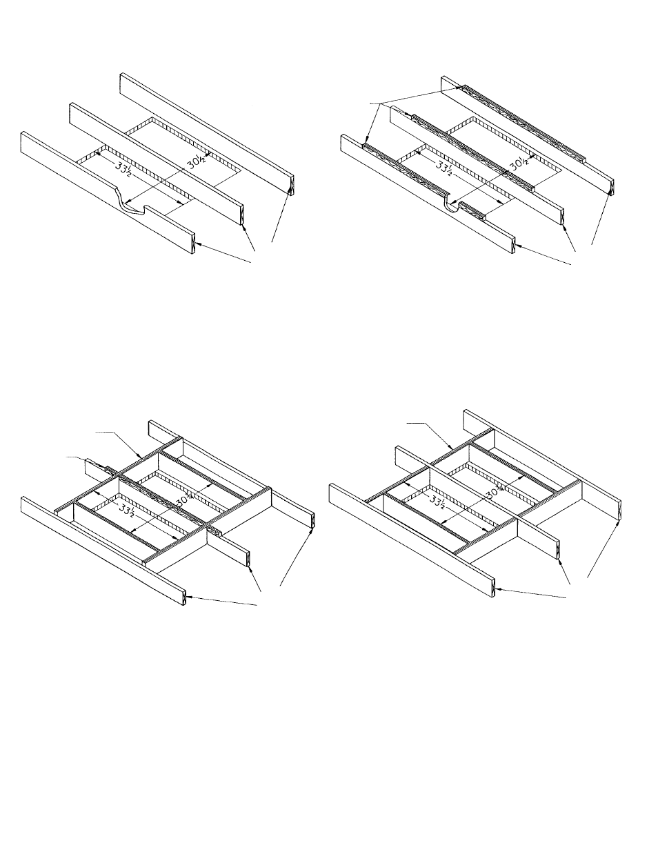 For ceilings with joists on 16” centers, For ceilings with joists on 24” centers | Marley Engineered Products 3638R User Manual | Page 5 / 16