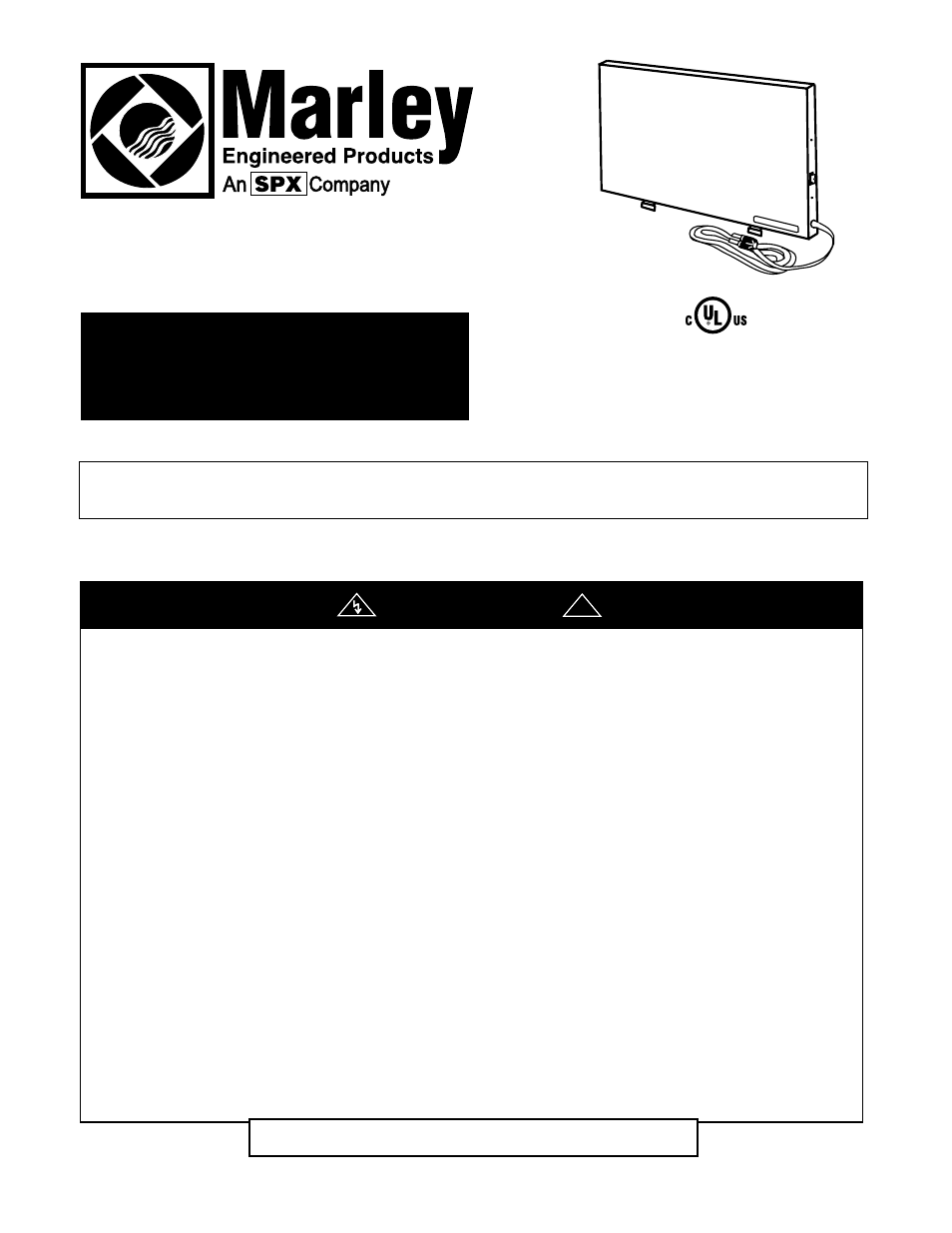 Marley Engineered Products Radiant Heater User Manual | 6 pages