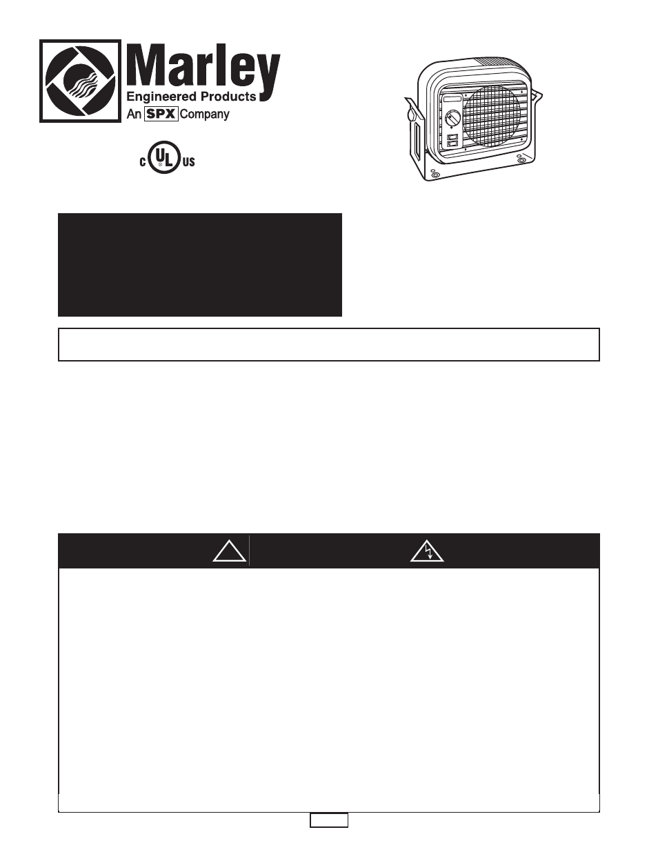 Modelo ph4ab, Instrucciones de instalación y mantenimiento, Unidad de calefacción portátil | Advertencia, Guarde estas instrucciones | Marley Engineered Products PH4AB User Manual | Page 5 / 12