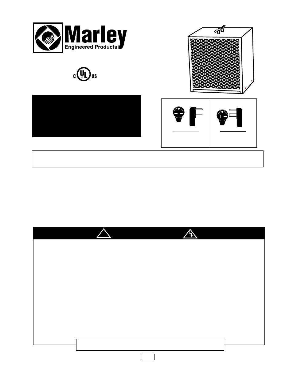 Marley Engineered Products PORTABLE UNIT HEATERS 482A User Manual | 6 pages