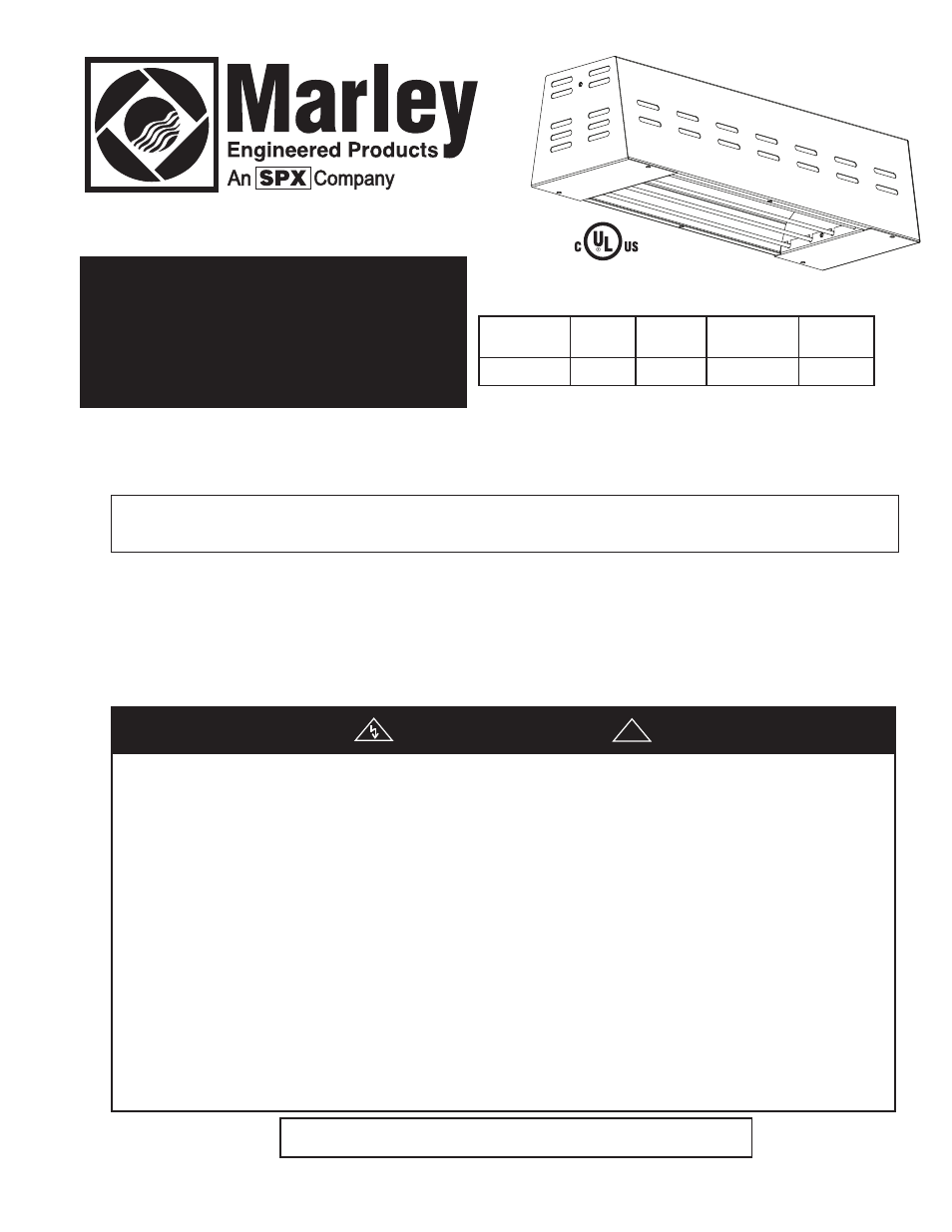 Instructions d'installation et de maintenance, Radiateurs branchables radiants, Conservez ces instructions | Avertissement | Marley Engineered Products Radiant Plug-in Heaters FRR10512B User Manual | Page 6 / 8