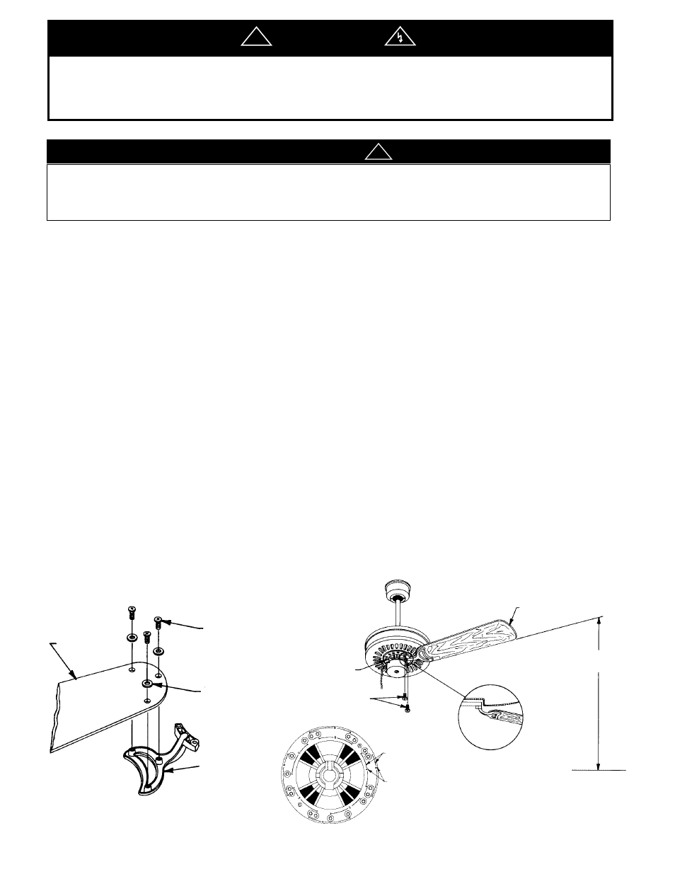 Warning, Blade assembly instructions, Attaching fan blades to motor hub (see fig. 10) | Caution | Marley Engineered Products 994 User Manual | Page 5 / 8