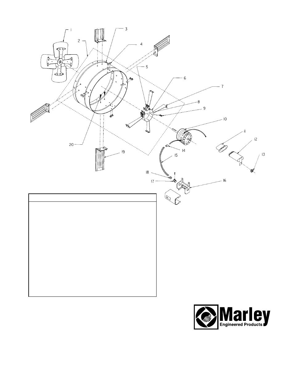 Parts list, How to order repair parts | Marley Engineered Products PATTON GV 16 User Manual | Page 4 / 4