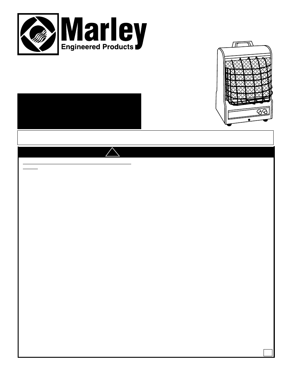 Marley Engineered Products Marley Utility Heater MCM1503A User Manual | 6 pages